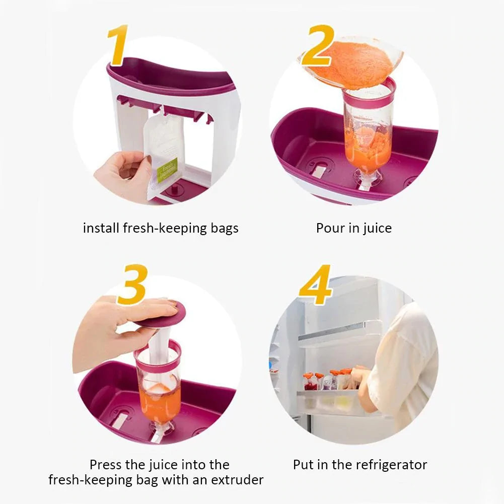 Homemade Baby Food Pouch Maker