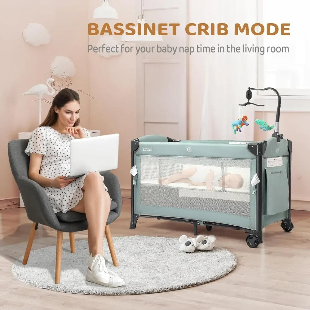 SleepNest 3-in-1 Convertible Baby Bassinet