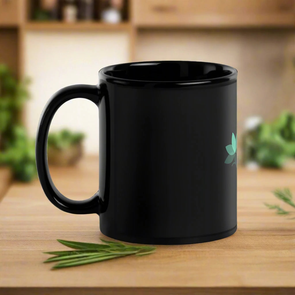 YounGems Black Glossy Mug