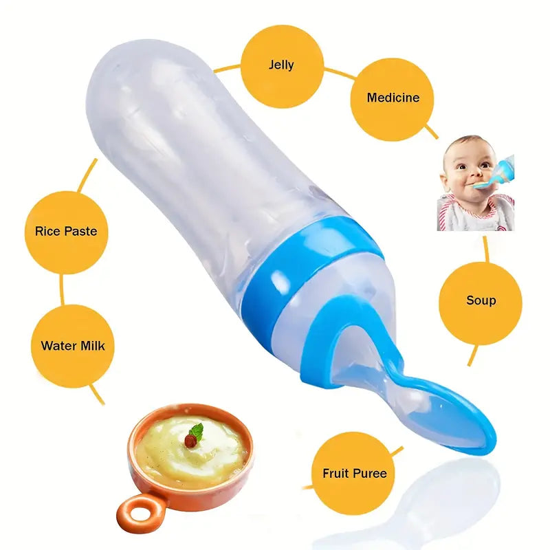 Baby Squeezing Feeding Spoon