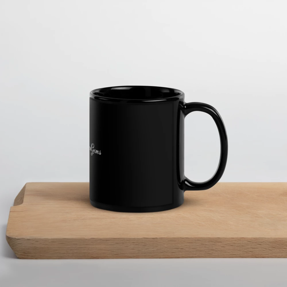 YounGems Black Glossy Mug