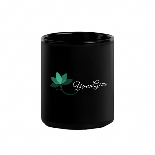 YounGems Black Glossy Mug