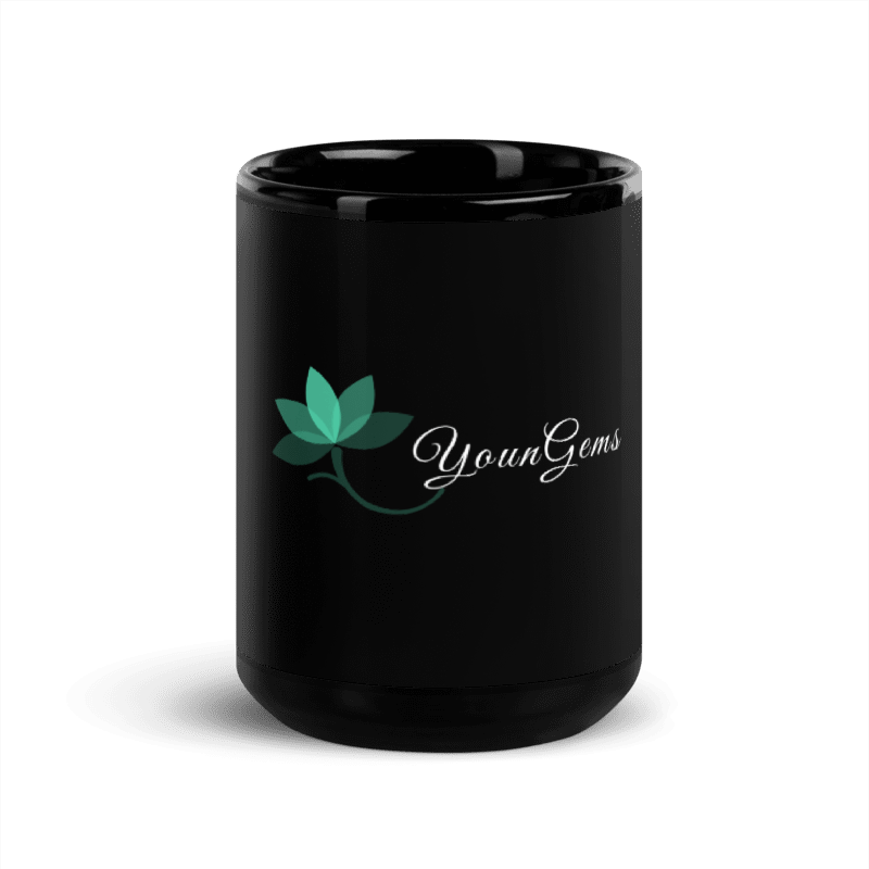 YounGems Black Glossy Mug