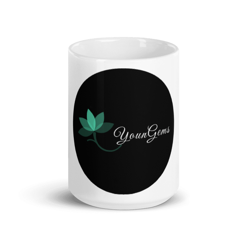 YounGems White Glossy Mug
