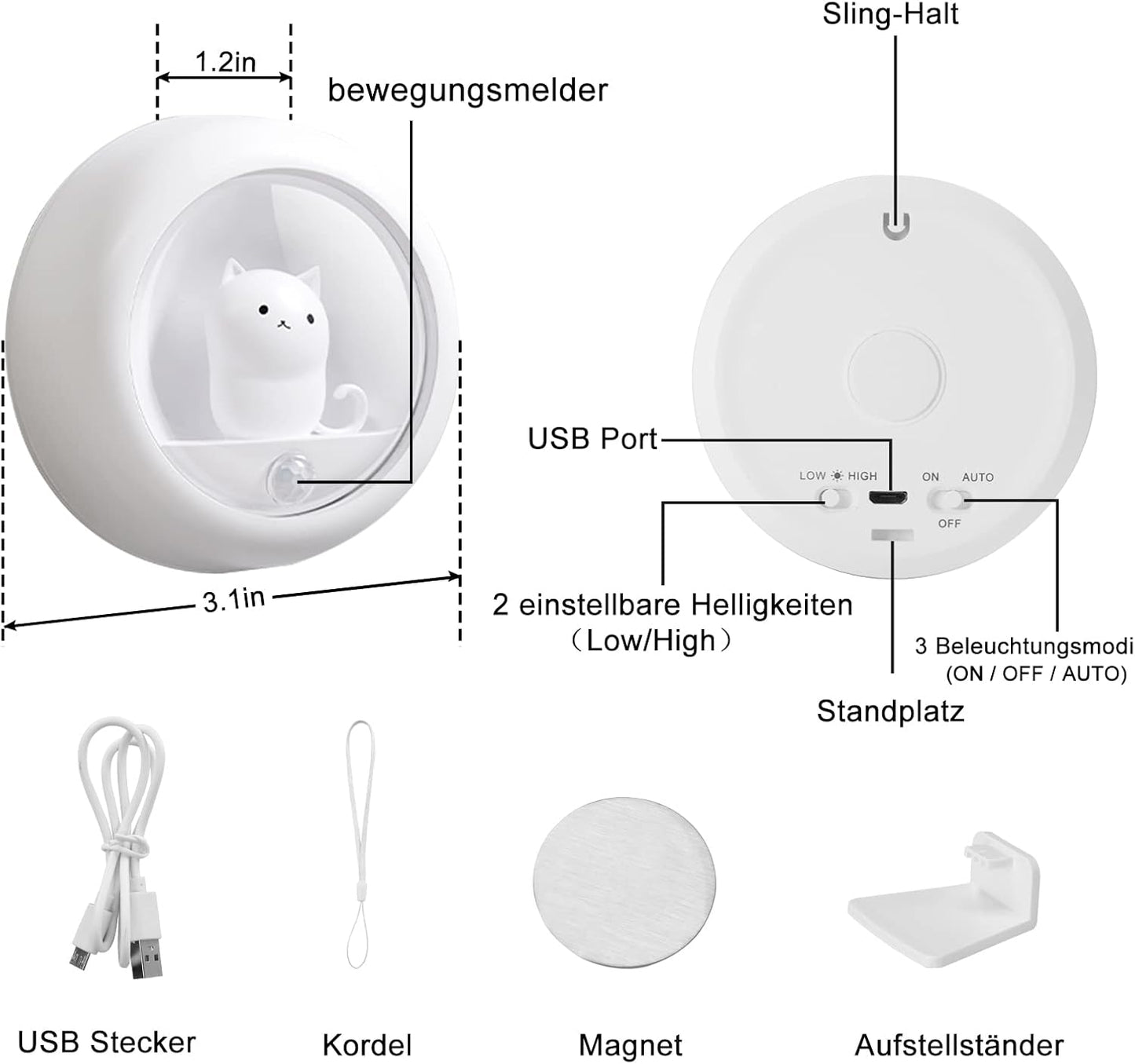 Animal Motion Sensing Night Light