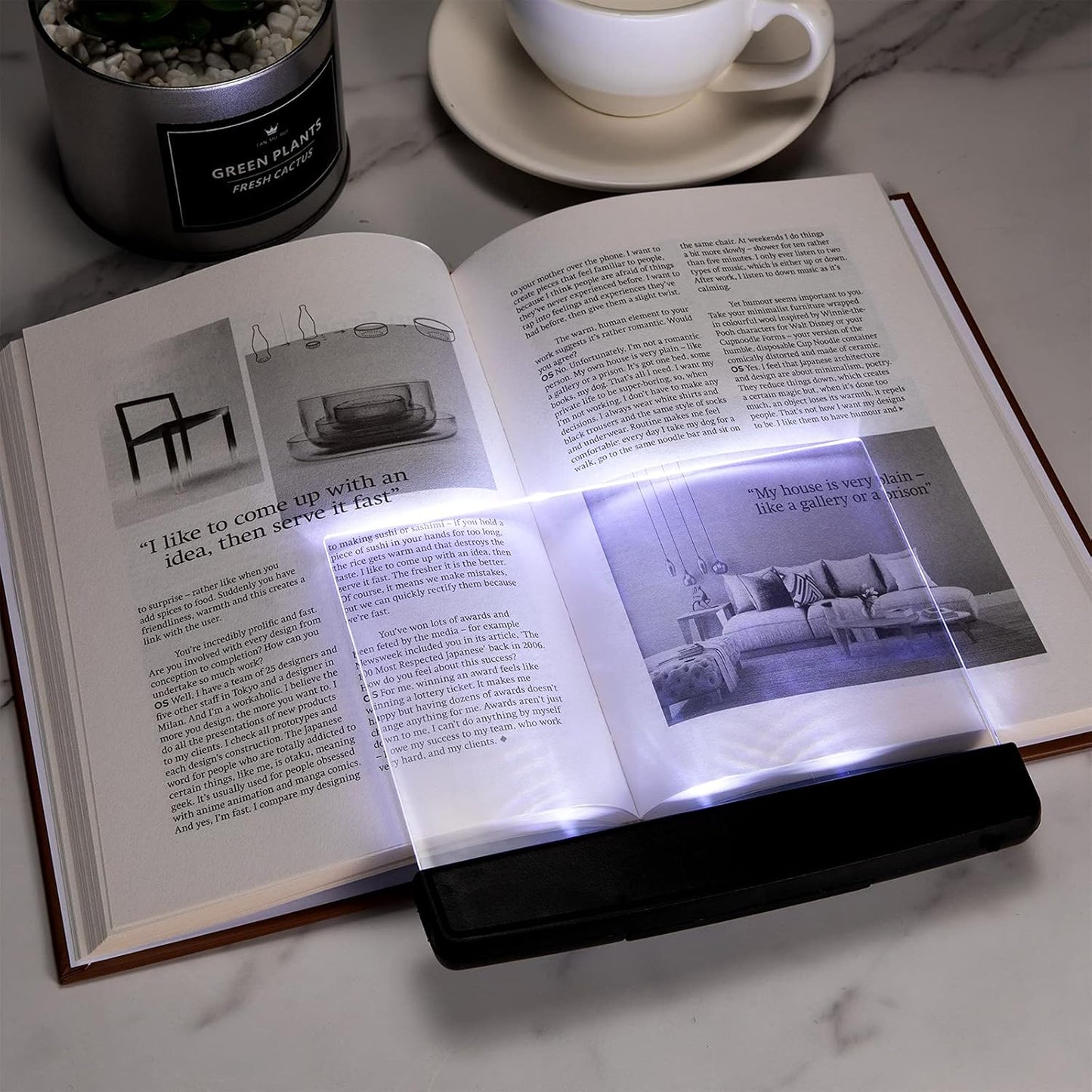 Multifunctional Flat Reading Light
