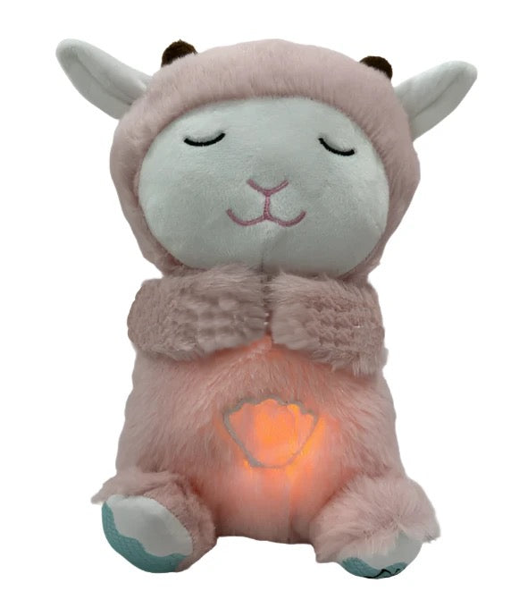 Plush Breathing Animal – Soothing Sleep Toy with Music and Light