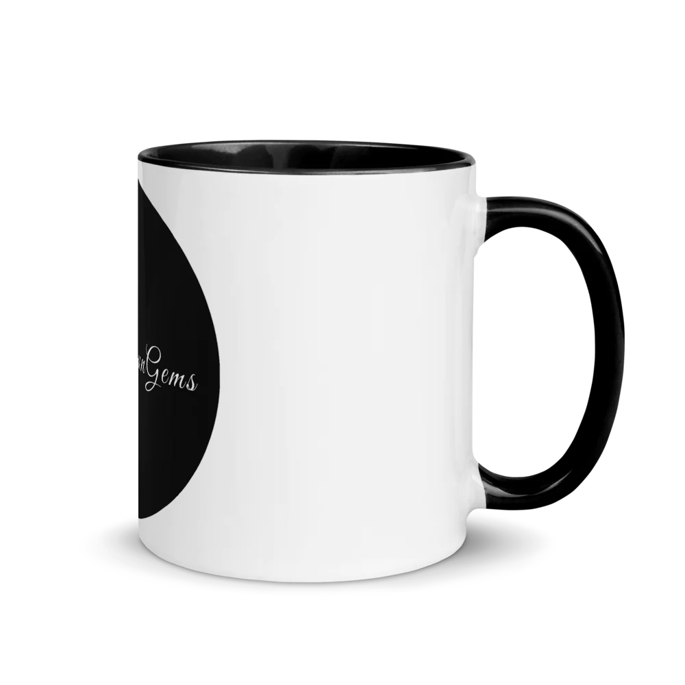 YounGems White & Black Ceramic Mug