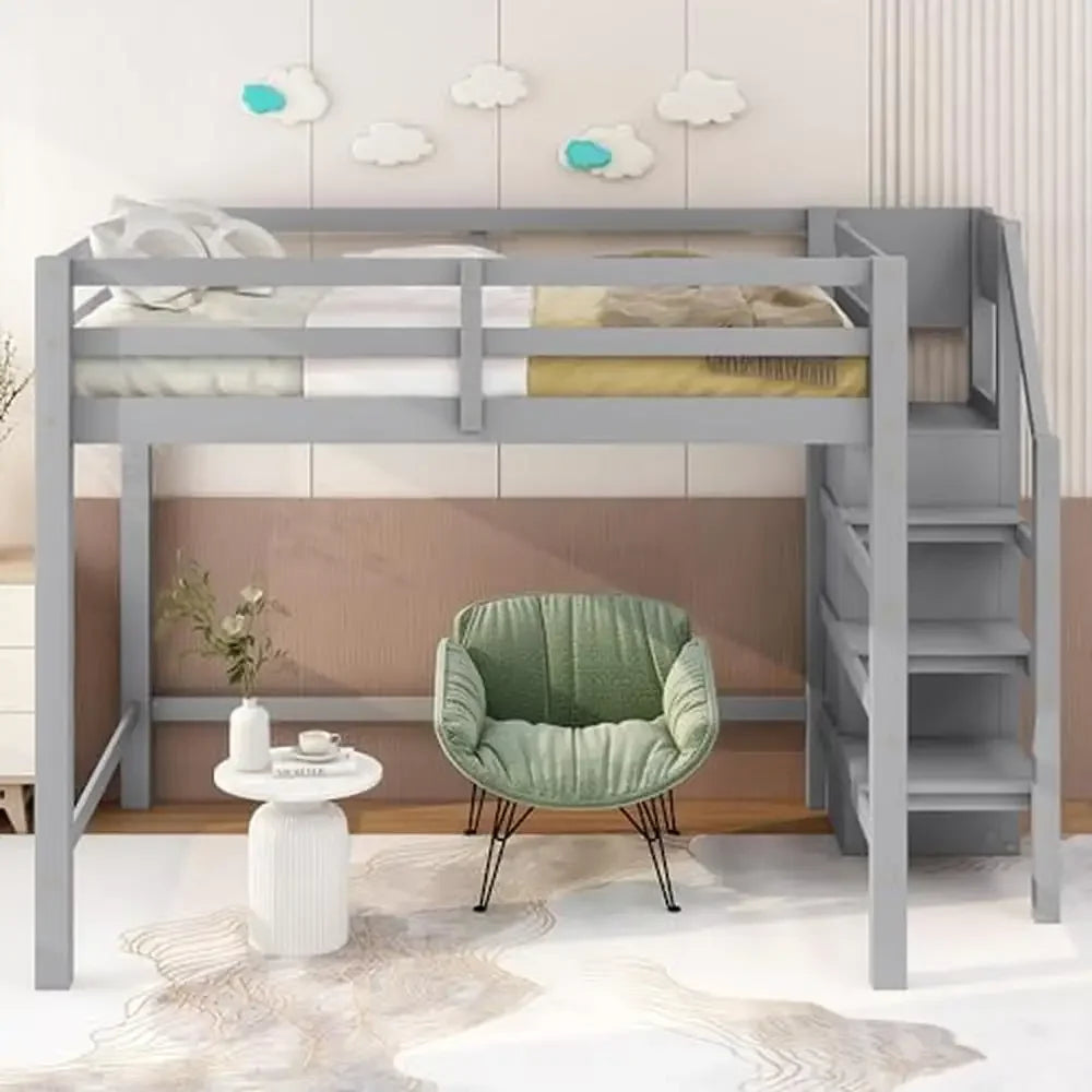 SpaceSaver Full-Size Loft Bed with Storage