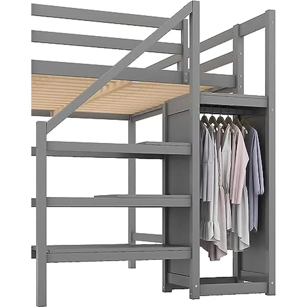 SpaceSaver Full-Size Loft Bed with Storage