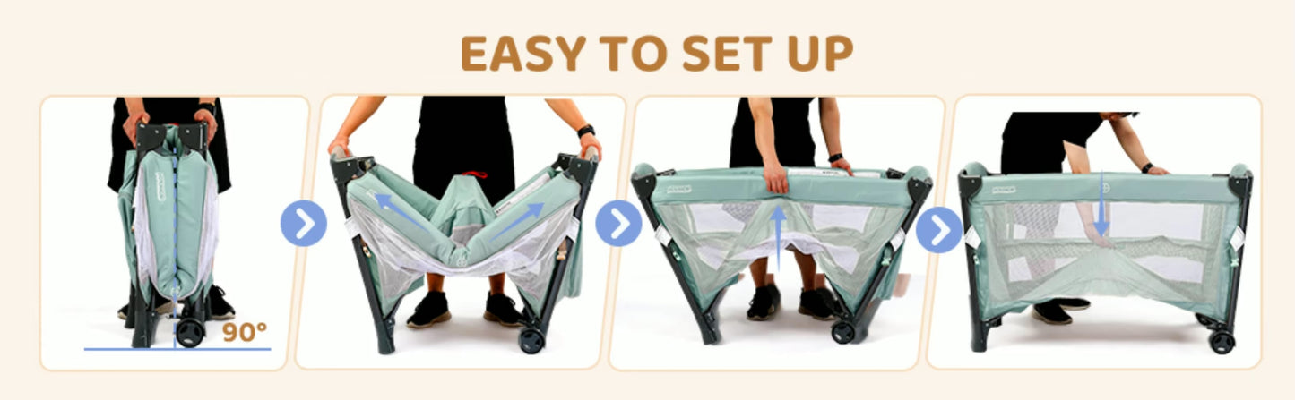 SleepNest 3-in-1 Convertible Baby Bassinet