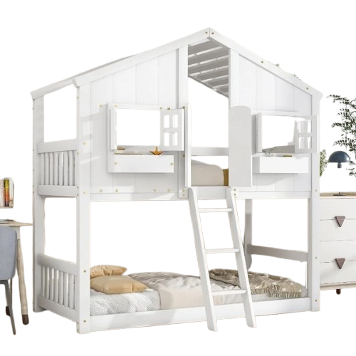 DreamCottage Twin Over Twin Bunk Bed