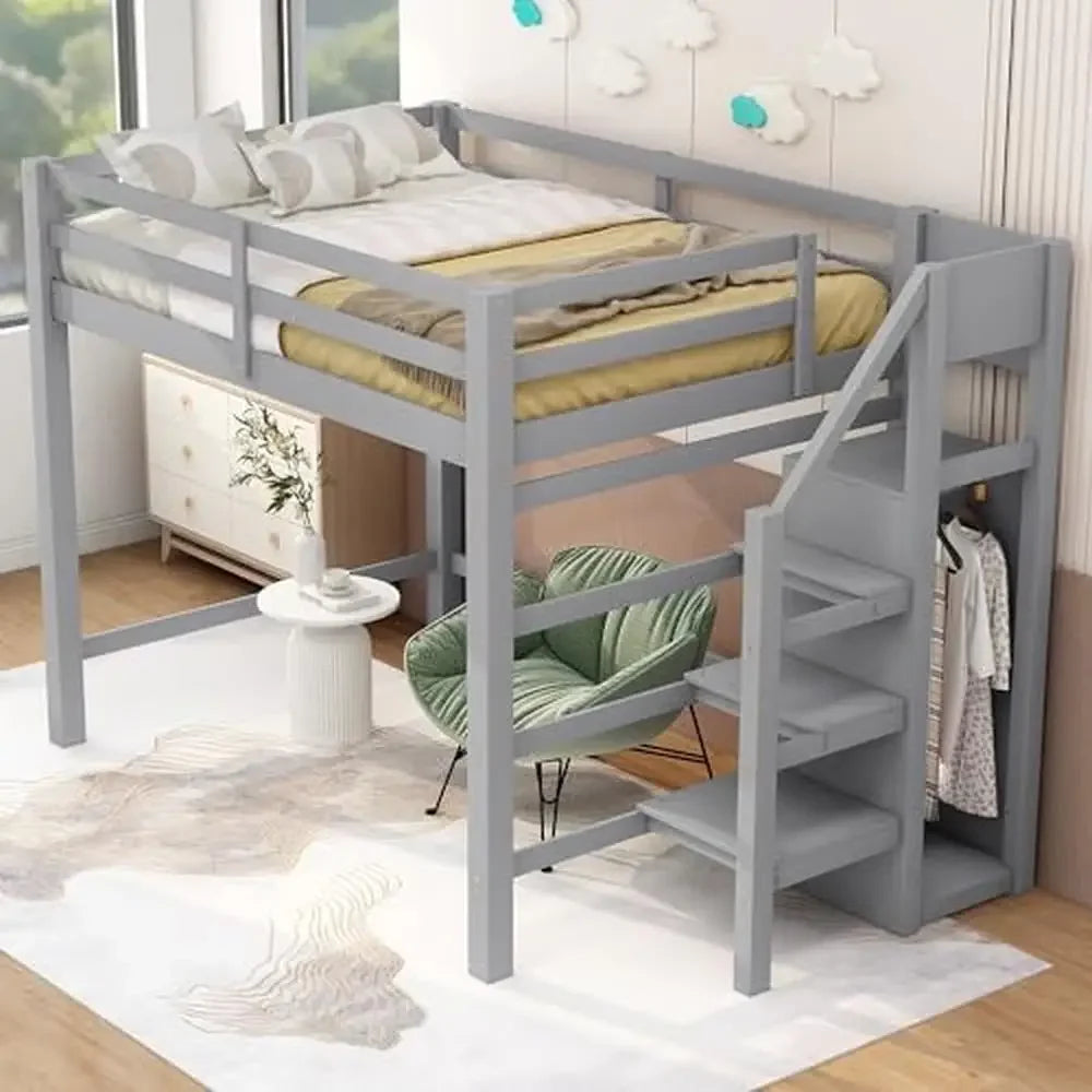 SpaceSaver Full-Size Loft Bed with Storage