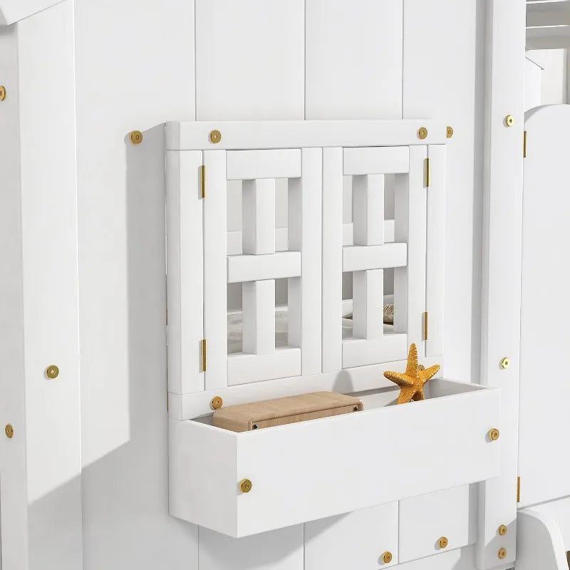 DreamCottage Twin Over Twin Bunk Bed