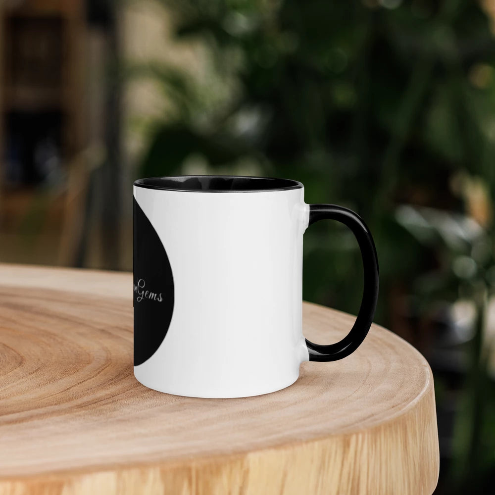 YounGems White & Black Ceramic Mug